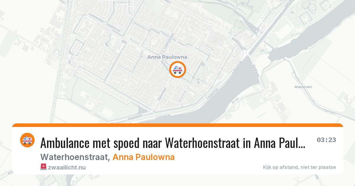 Ambulance met spoed naar Waterhoenstraat in Anna Paulowna — 5 jun 2026