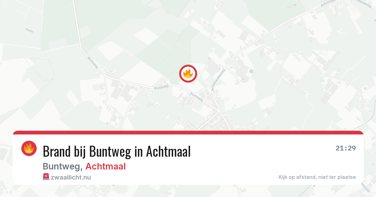 Brand bij Buntweg in Achtmaal — 26 jan 2026