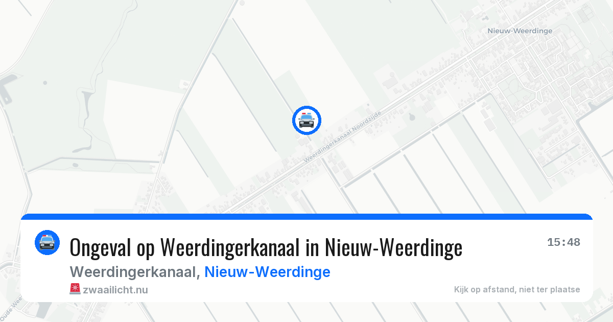 Ongeval op Weerdingerkanaal in Nieuw-Weerdinge — 7 jul 2026