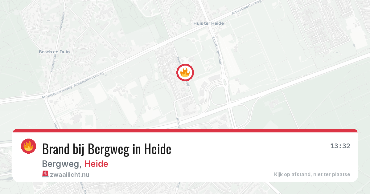 Brand bij Bergweg in Heide — 28 mei 2026