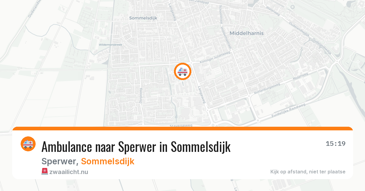 Ambulance naar Sperwer in Sommelsdijk — 25 mrt 2026