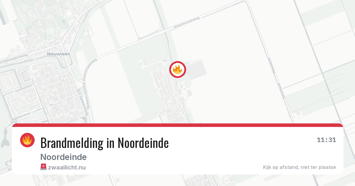 Brandmelding in Noordeinde — 14 jul 2026