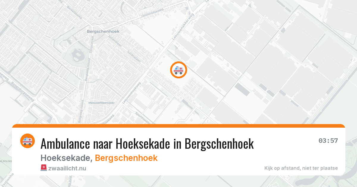 Ambulance naar Hoeksekade in Bergschenhoek — 11 jul 2026