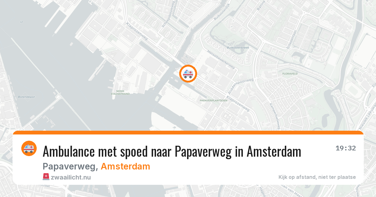 Ambulance met spoed naar Papaverweg in Amsterdam — 21 jul 2026