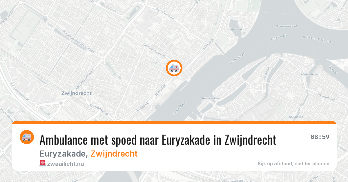Ambulance met spoed naar Euryzakade in Zwijndrecht — 1 apr 2026