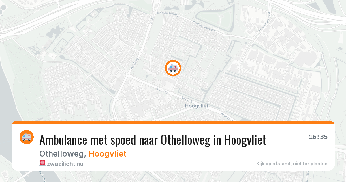 Ambulance met spoed naar Othelloweg in Hoogvliet — 9 mei 2026