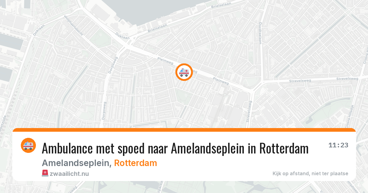 Ambulance met spoed naar Amelandseplein in Rotterdam — 24 jul 2026