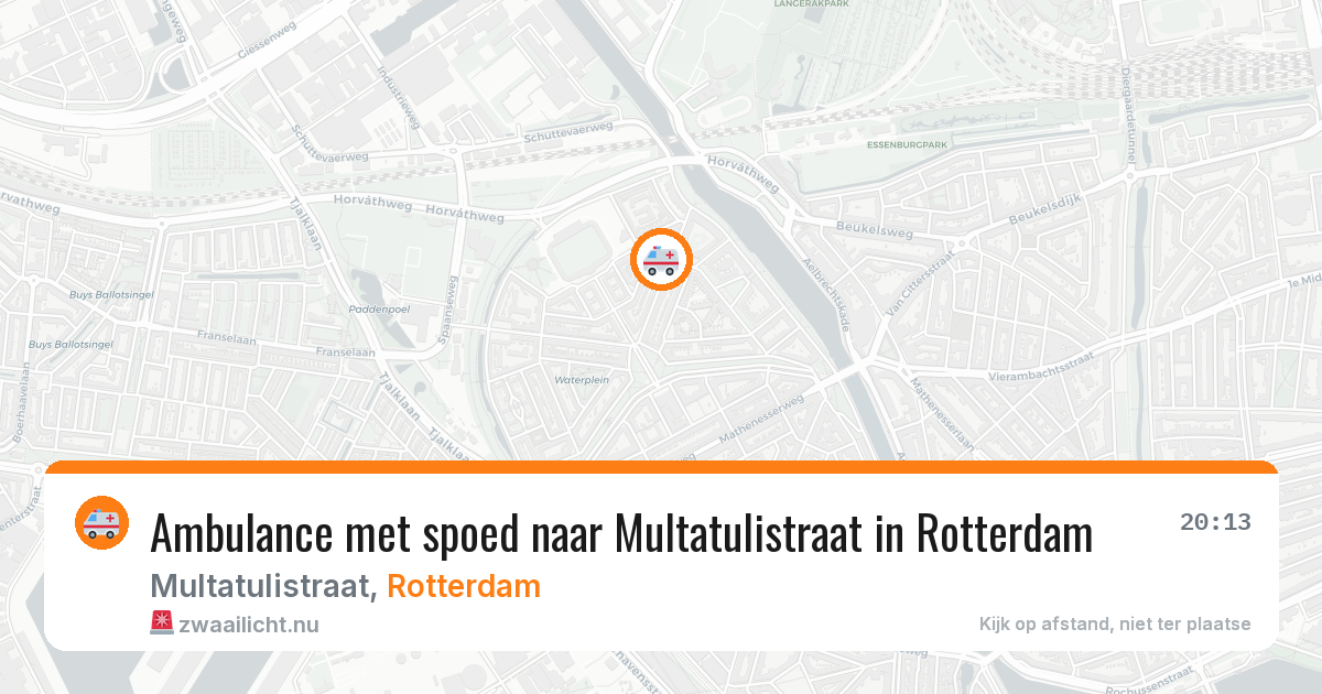 Ambulance met spoed naar Multatulistraat in Rotterdam — 26 apr 2026