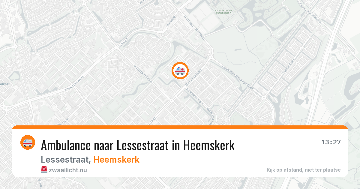 Ambulance naar Lessestraat in Heemskerk — 14 jul 2026