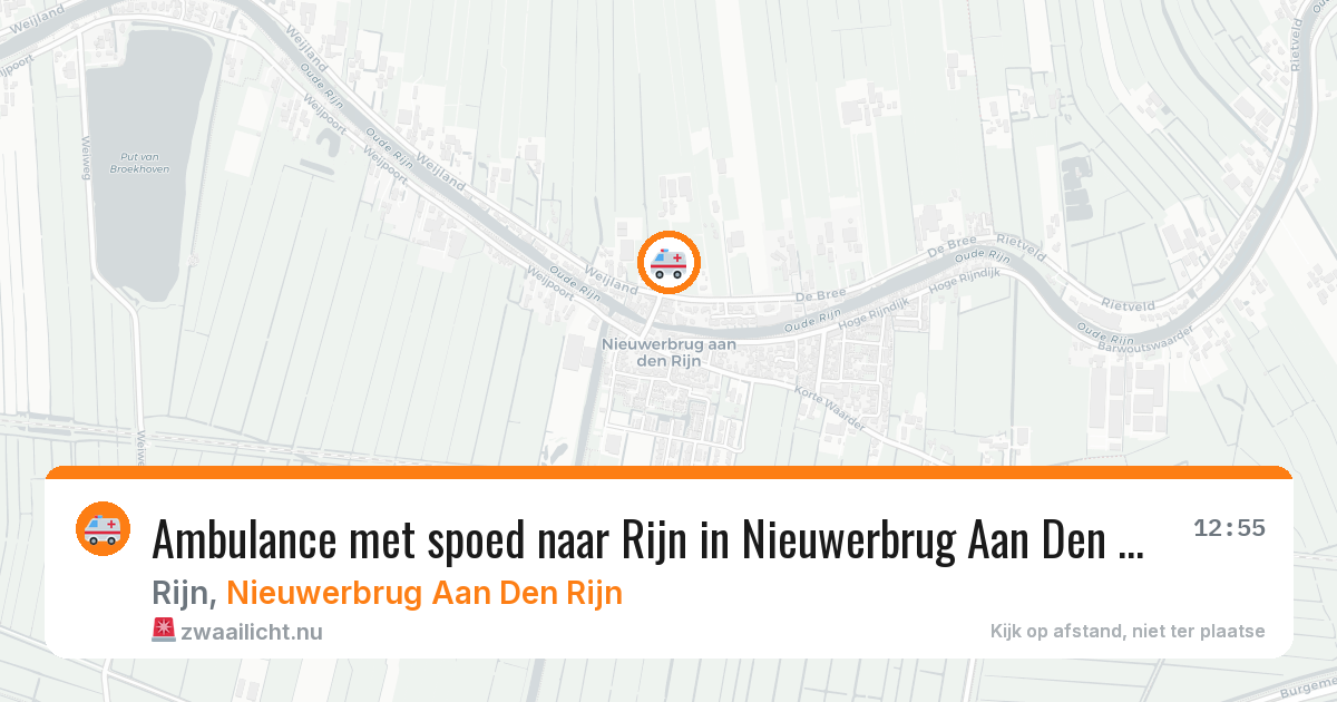 Ambulance met spoed naar Rijn in Nieuwerbrug Aan Den Rijn — 23 mrt 2026