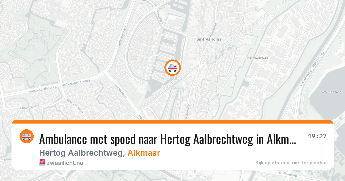 Ambulance met spoed naar Hertog Aalbrechtweg in Alkmaar — 22 jul 2026