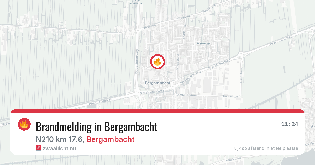 Brandmelding in Bergambacht — 24 feb 2026