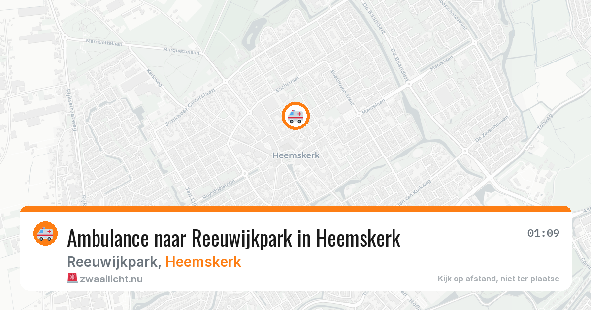 Ambulance naar Reeuwijkpark in Heemskerk — 8 apr 2026
