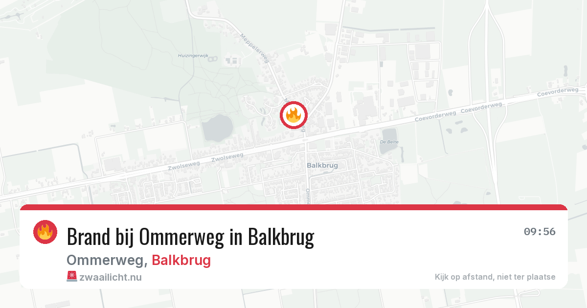 Brand bij Ommerweg in Balkbrug — 6 jul 2026