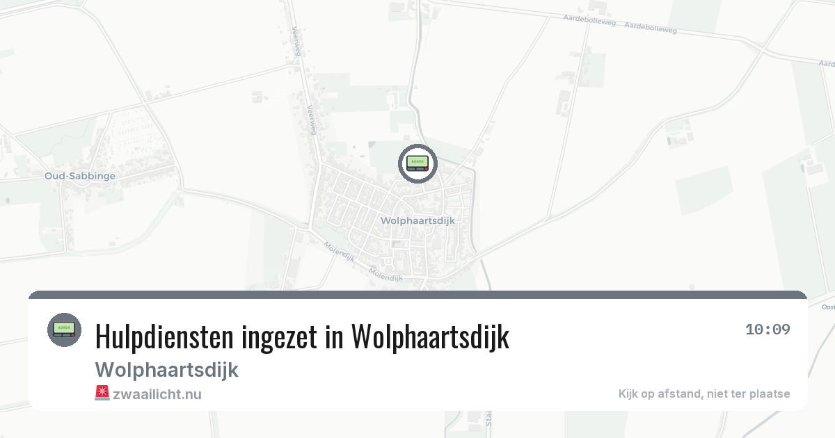 Hulpdiensten ingezet in Wolphaartsdijk — 1 feb 2026 | 🚨 Zwaailicht.nu
