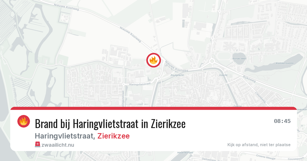 Brand bij Haringvlietstraat in Zierikzee — 15 apr 2026