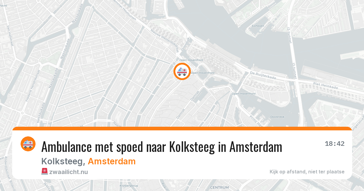 Ambulance met spoed naar Kolksteeg in Amsterdam — 17 mei 2026