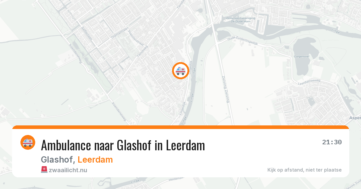 Ambulance naar Glashof in Leerdam — 21 jul 2026