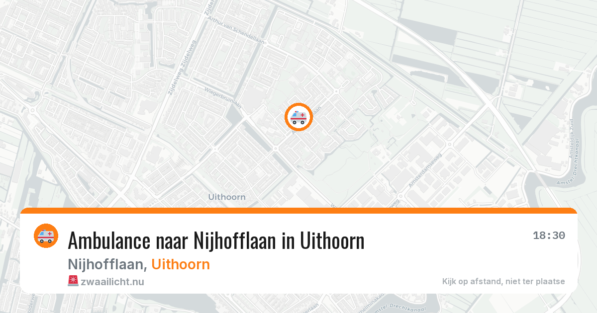 Ambulance naar Nijhofflaan in Uithoorn — 13 jul 2026