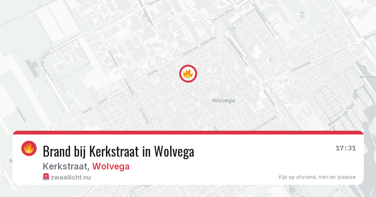 Brand bij Kerkstraat in Wolvega — 22 mei 2026