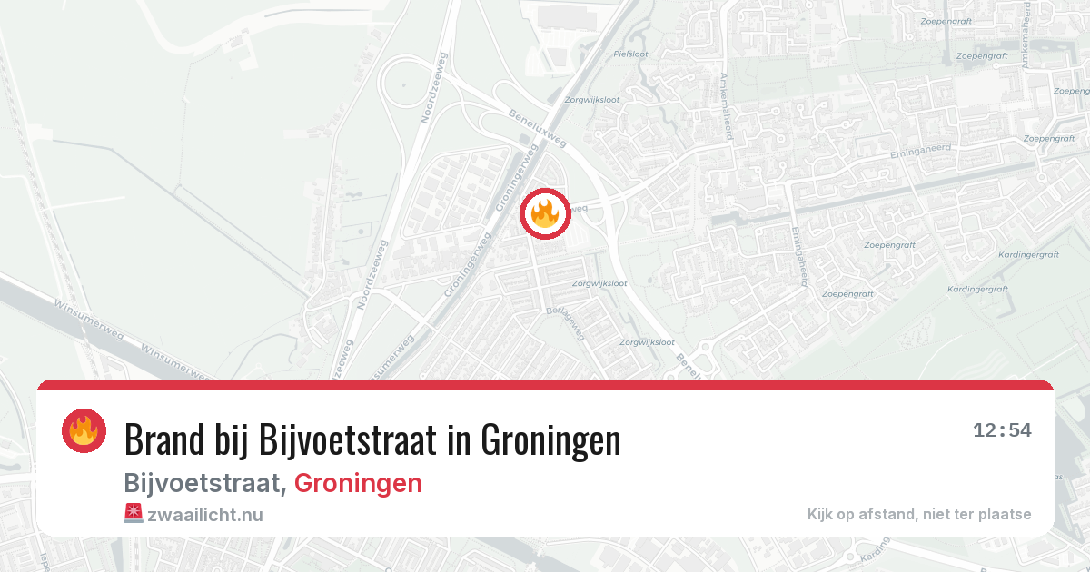 Brand bij Bijvoetstraat in Groningen — 25 jul 2026