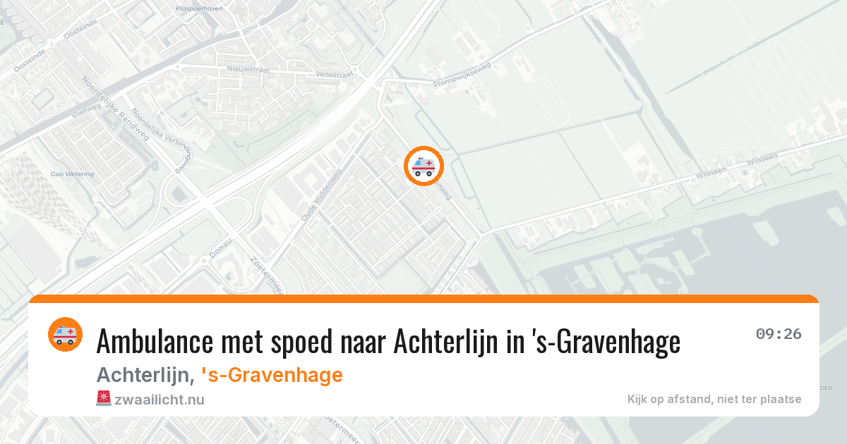 Ambulance met spoed naar Achterlijn in 's-Gravenhage — 10 jul 2026