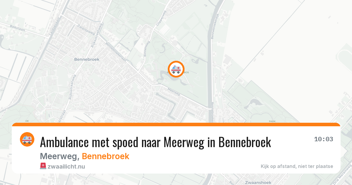Ambulance met spoed naar Meerweg in Bennebroek — 3 jun 2026