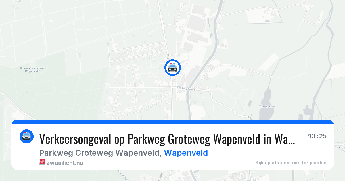 Verkeersongeval op Parkweg Groteweg Wapenveld in Wapenveld — 20 jan 2026