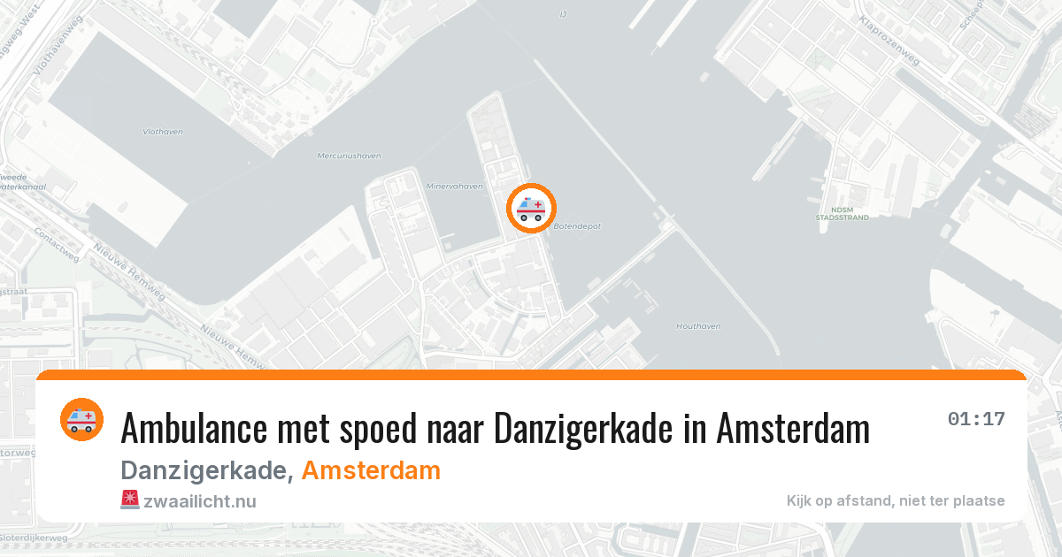 Ambulance met spoed naar Danzigerkade in Amsterdam — 12 jul 2026