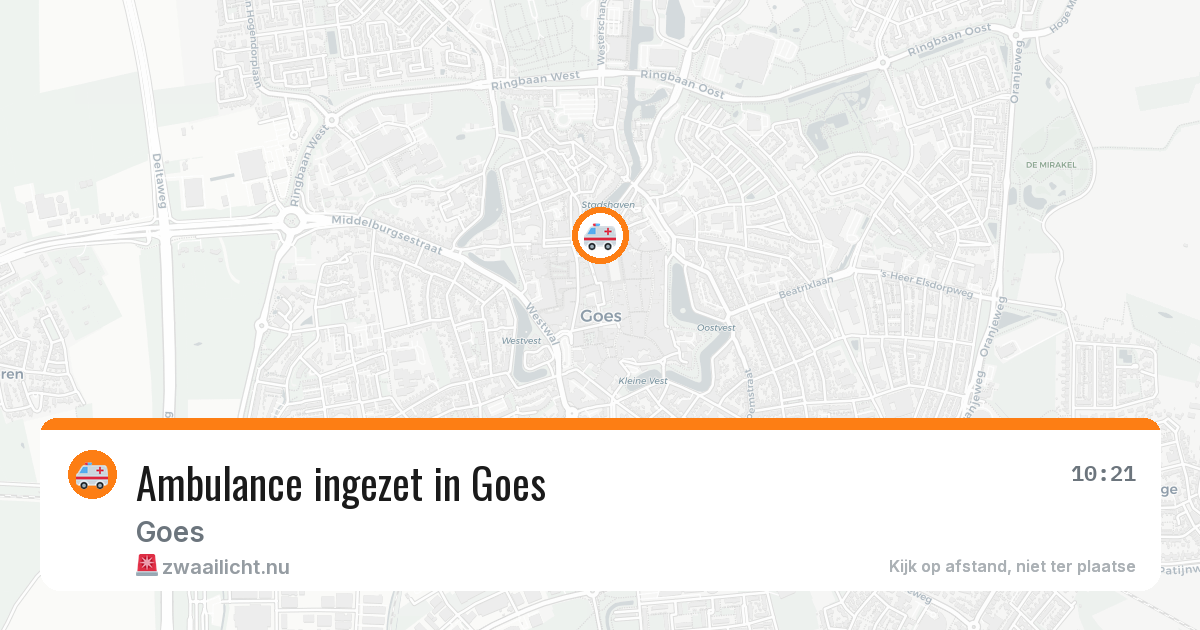 Ambulance ingezet in Goes — 11 jul 2026