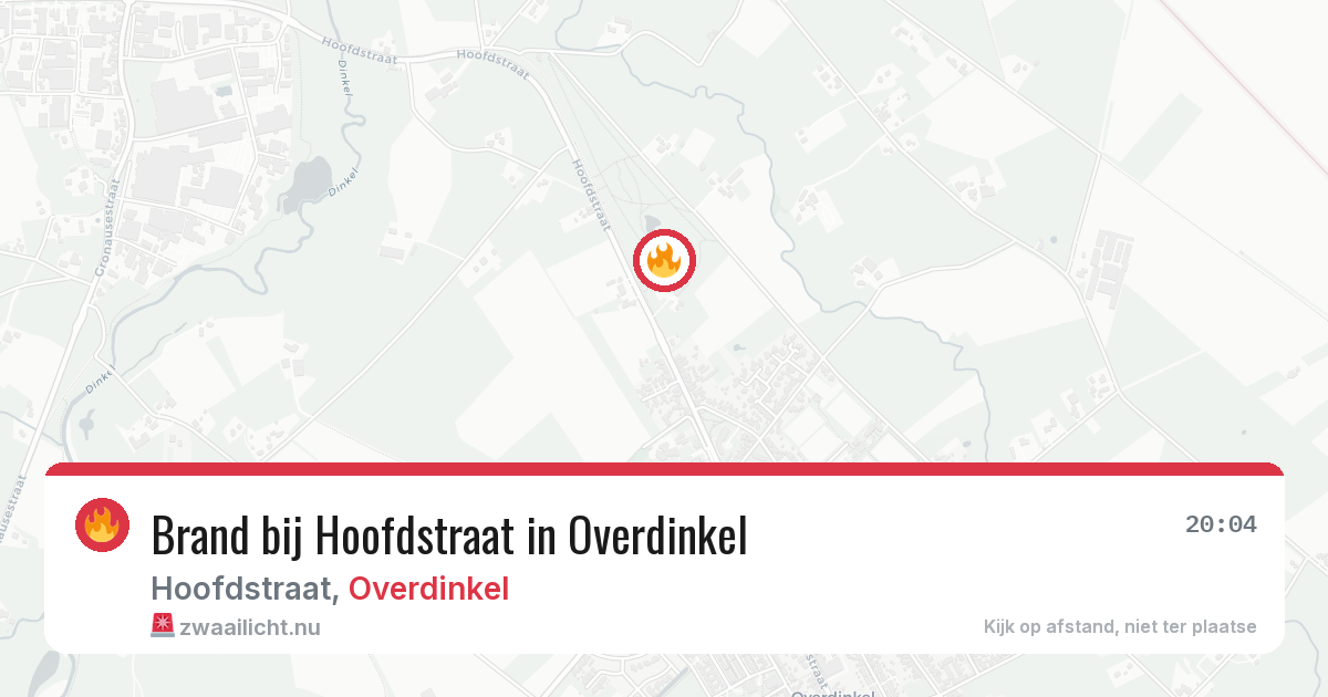 Brand bij Hoofdstraat in Overdinkel — 29 mei 2026