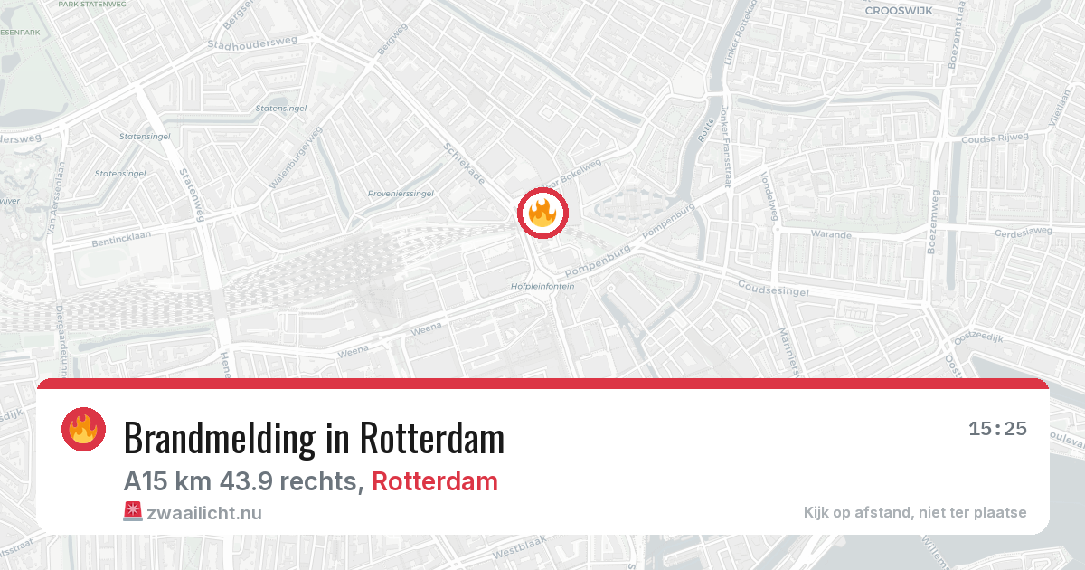 Brandmelding in Rotterdam — 23 mrt 2026