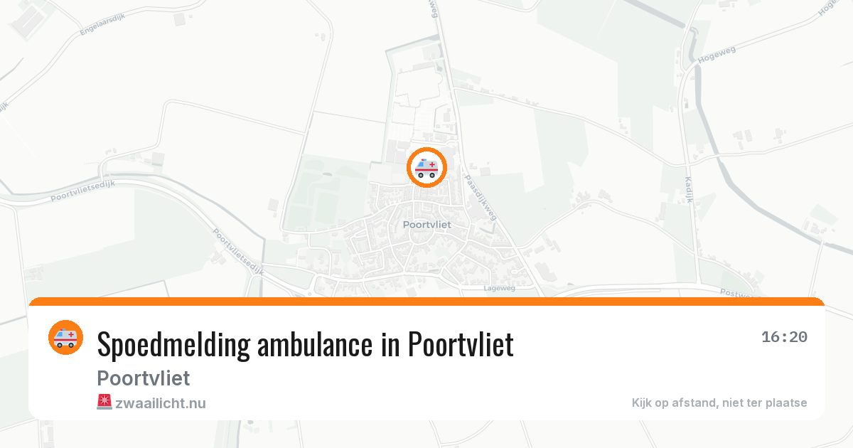 Spoedmelding ambulance in Poortvliet — 19 apr 2026