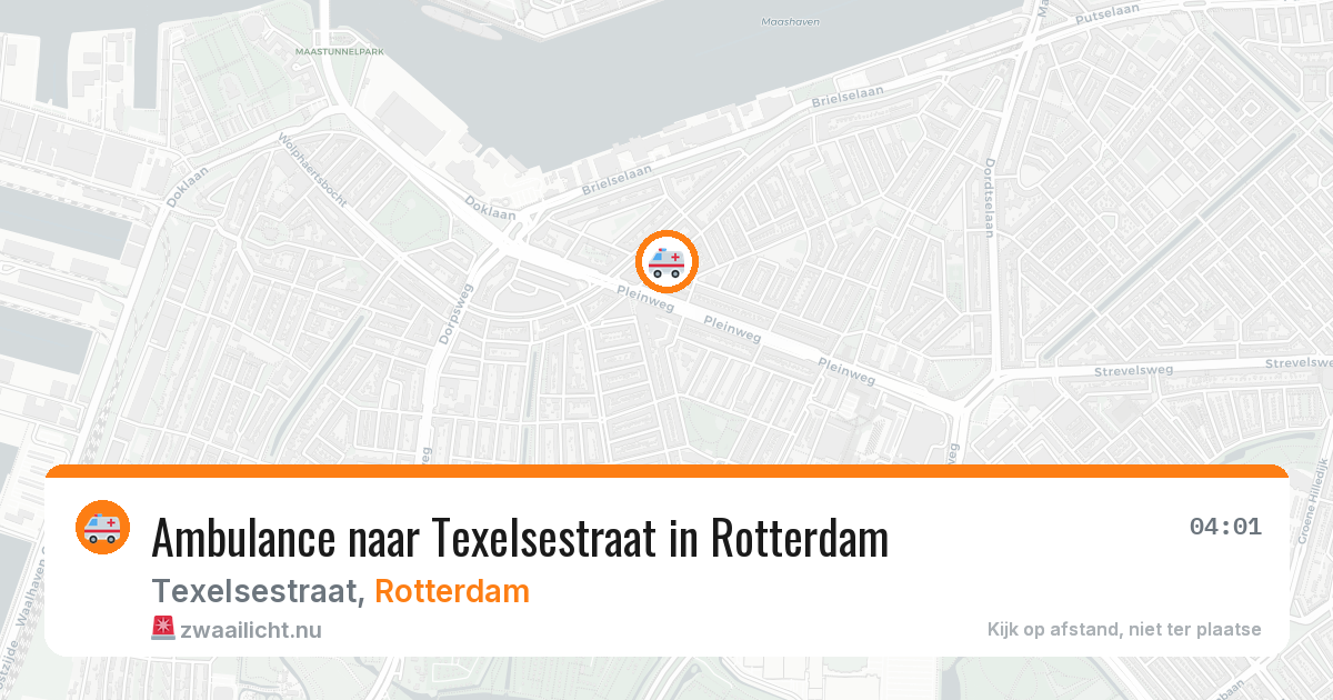 Ambulance naar Texelsestraat in Rotterdam — 23 mei 2026