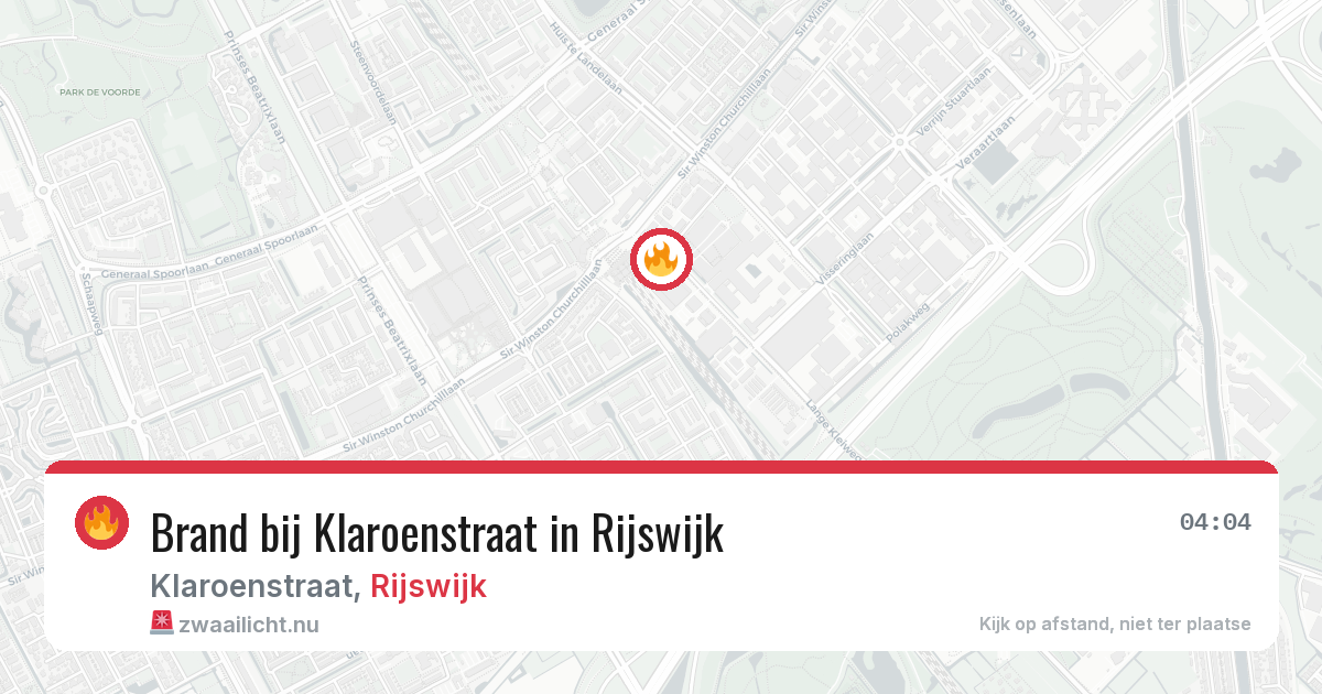 Brand bij Klaroenstraat in Rijswijk — 15 mei 2026