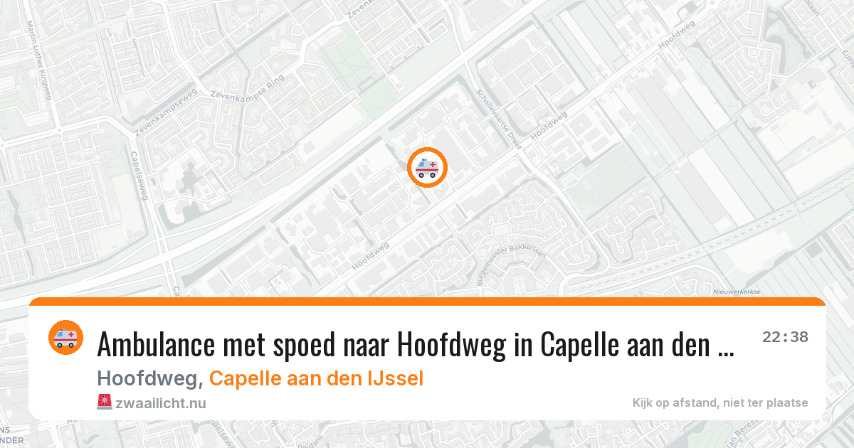 Ambulance met spoed naar Hoofdweg in Capelle aan den IJssel — 22 mei 2026