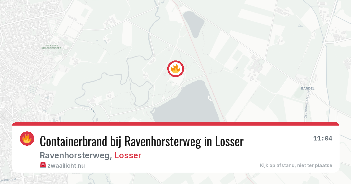 Containerbrand bij Ravenhorsterweg in Losser — 18 jul 2026