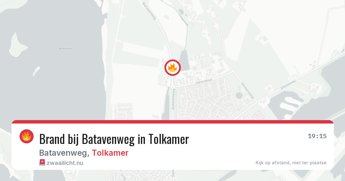 Brand bij Batavenweg in Tolkamer — 25 jul 2026