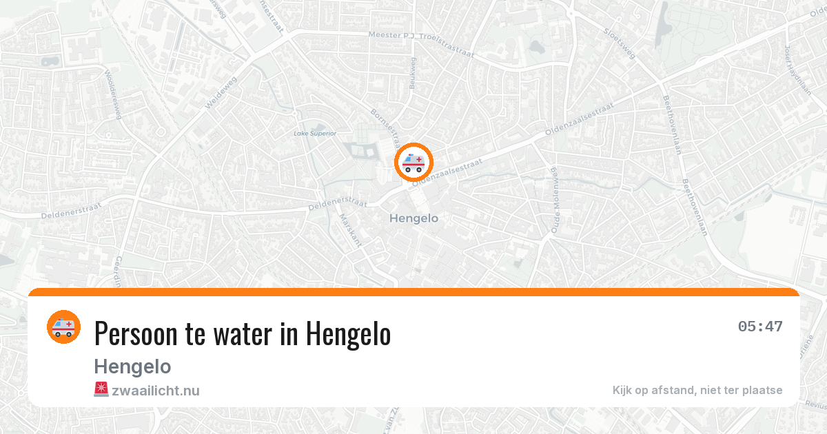 Persoon te water in Hengelo — 24 jul 2026