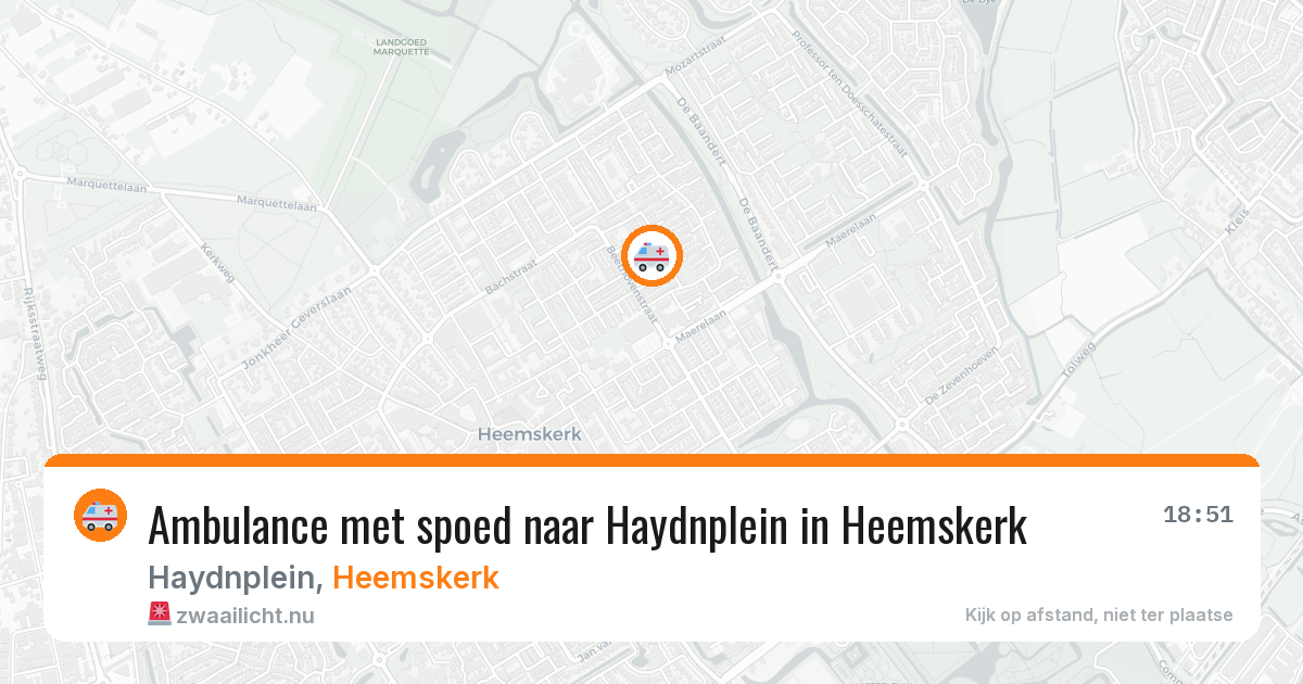 Ambulance met spoed naar Haydnplein in Heemskerk — 10 mei 2026