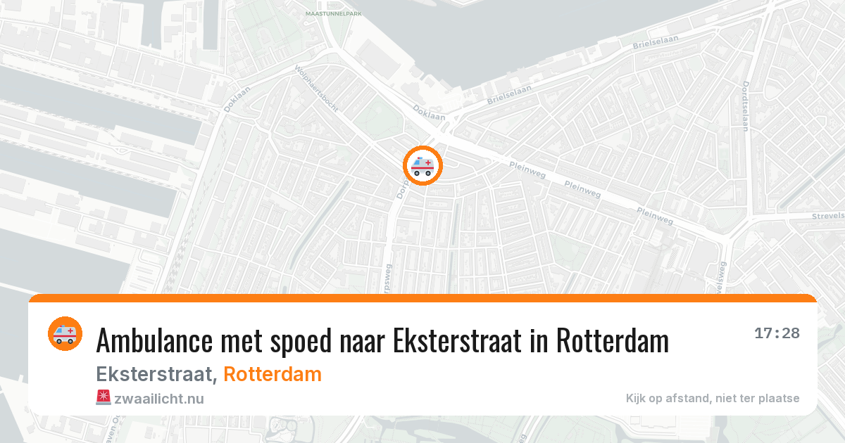 Ambulance met spoed naar Eksterstraat in Rotterdam — 23 jul 2026