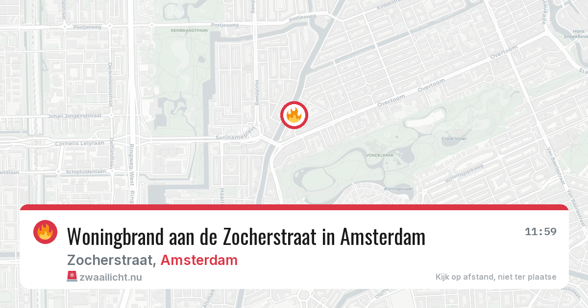 Woningbrand aan de Zocherstraat in Amsterdam — 3 apr 2026