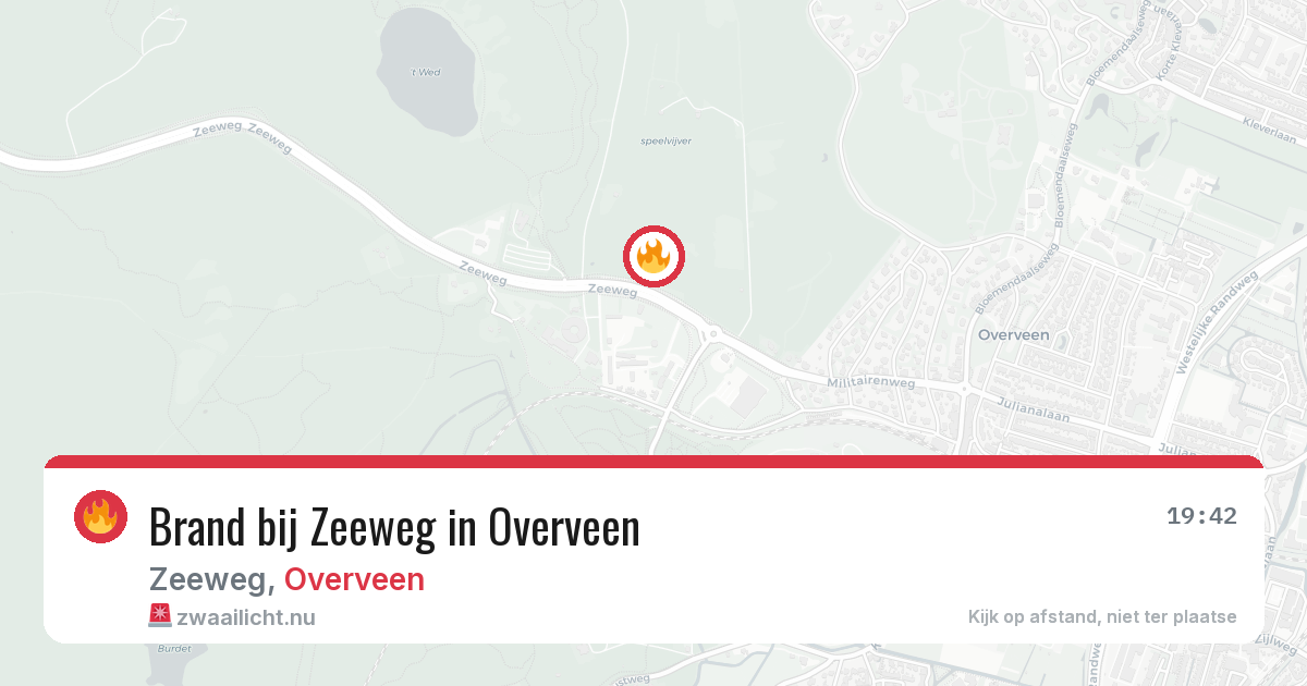 Brand bij Zeeweg in Overveen — 11 mrt 2026