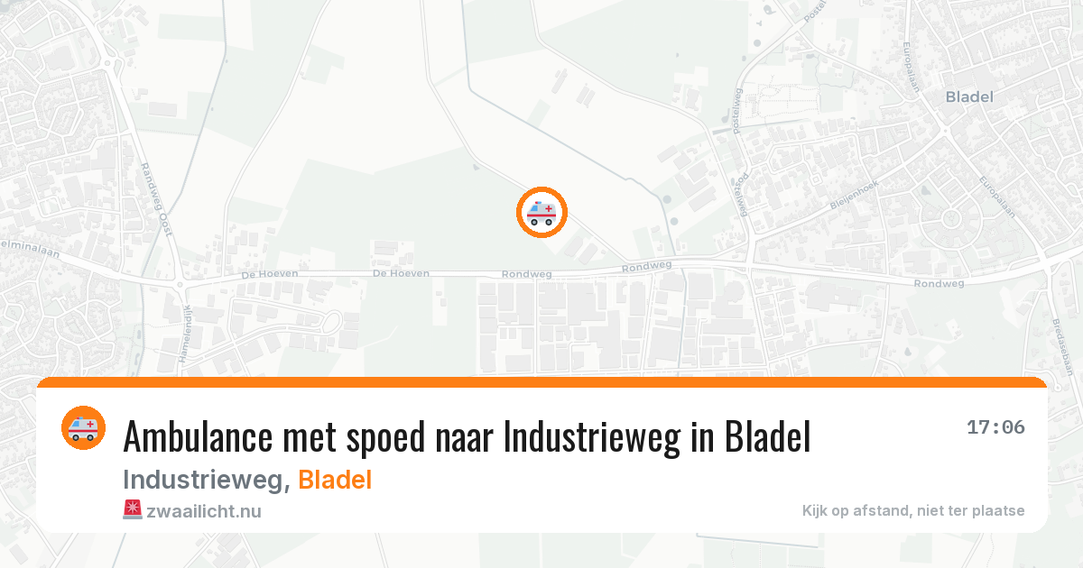 Ambulance met spoed naar Industrieweg in Bladel — 15 mei 2026