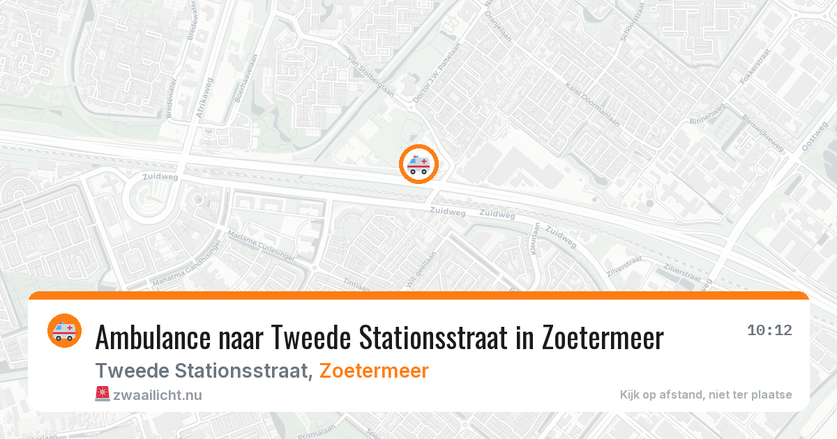 Ambulance naar Tweede Stationsstraat in Zoetermeer — 22 jul 2026