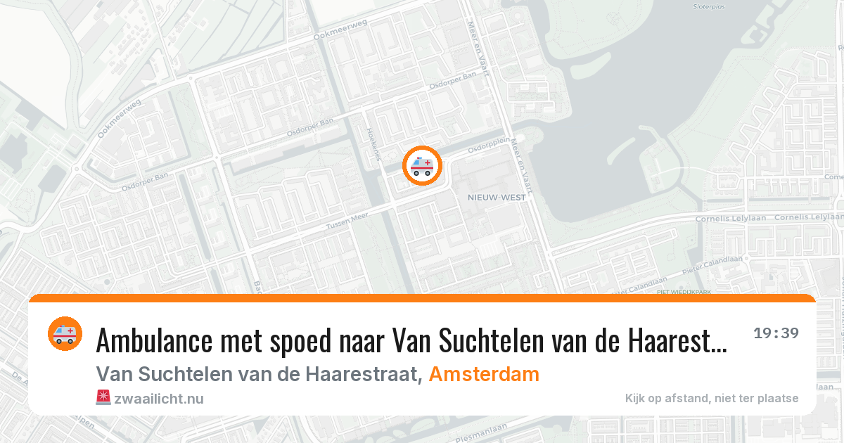 Ambulance met spoed naar Van Suchtelen van de Haarestraat in Amsterdam — 21 mrt 2026