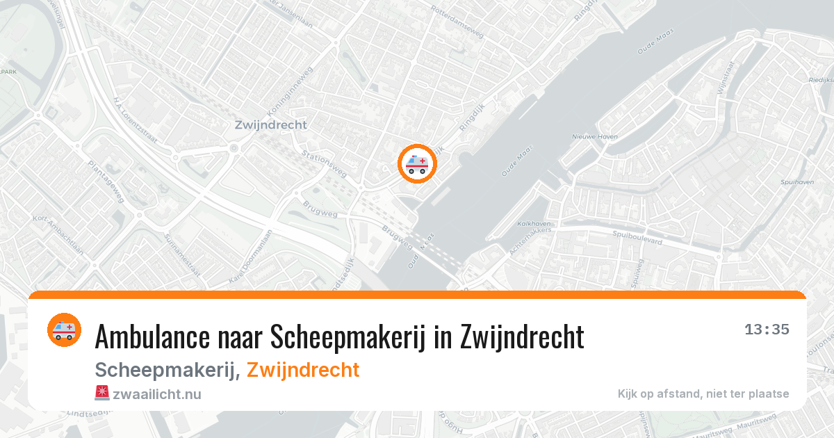 Ambulance naar Scheepmakerij in Zwijndrecht — 23 mrt 2026