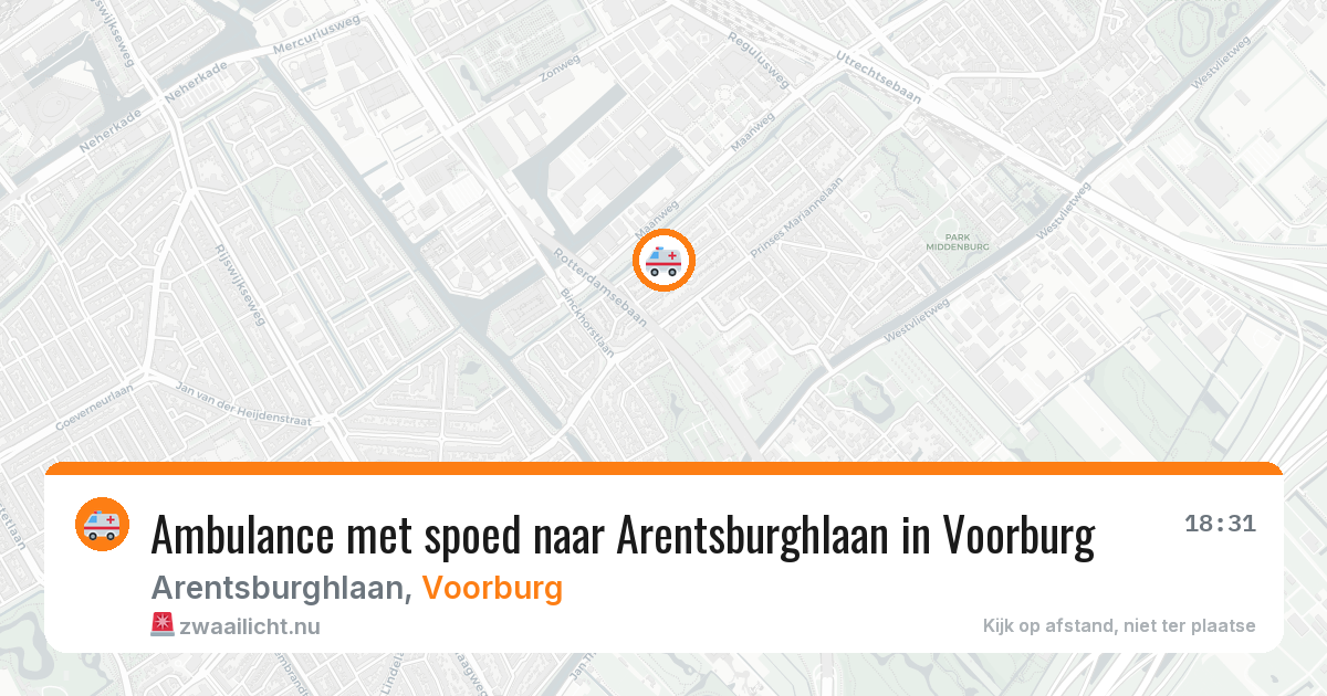 Ambulance met spoed naar Arentsburghlaan in Voorburg — 20 jul 2026