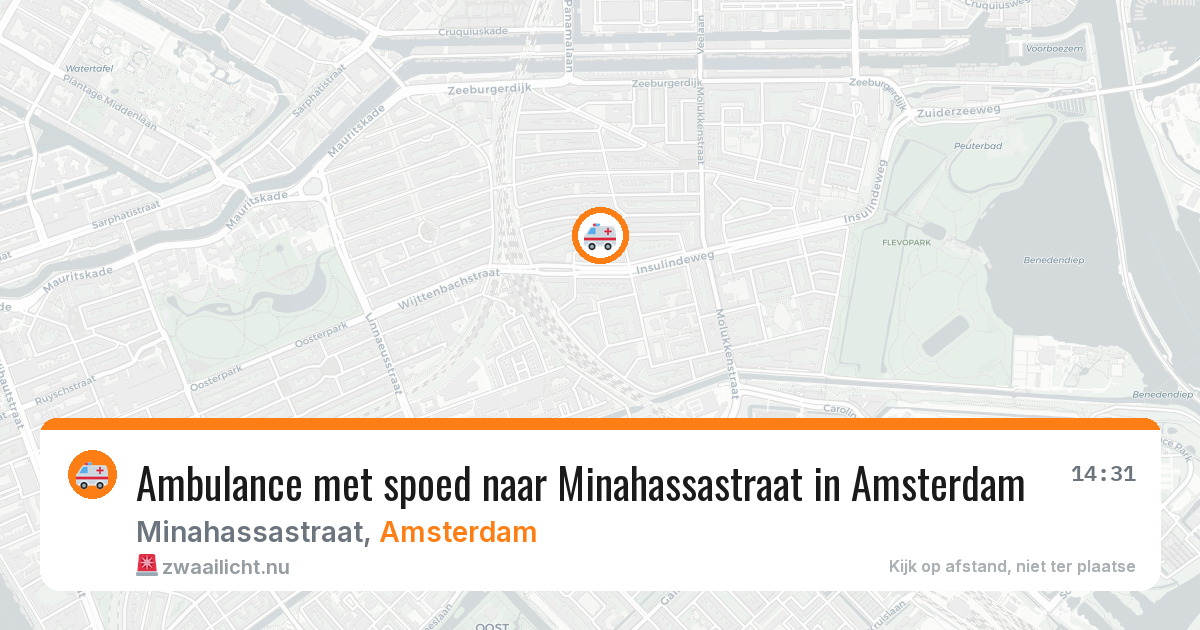 Ambulance met spoed naar Minahassastraat in Amsterdam — 17 jul 2026