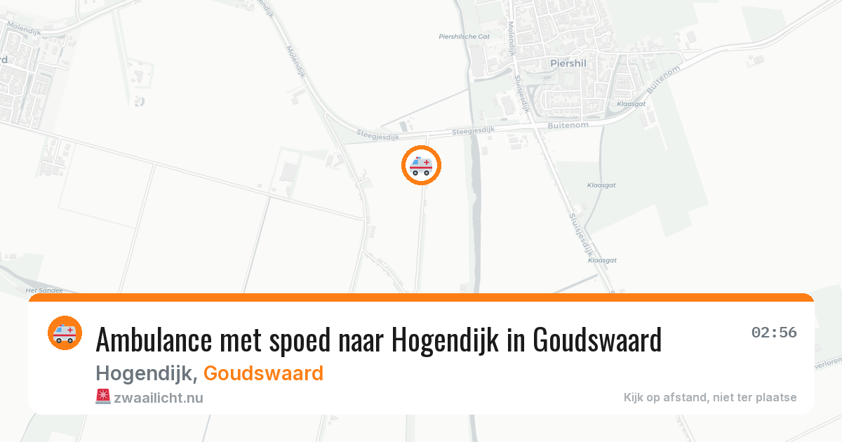 Ambulance met spoed naar Hogendijk in Goudswaard — 10 mrt 2026